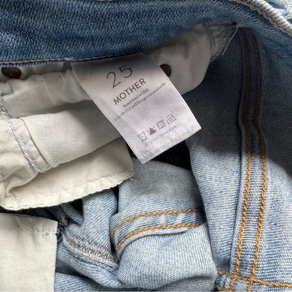 Mother The Mid Rise Dazzler Flood Jeans in Sweet Petals Size 25 - Picture 8 of 9